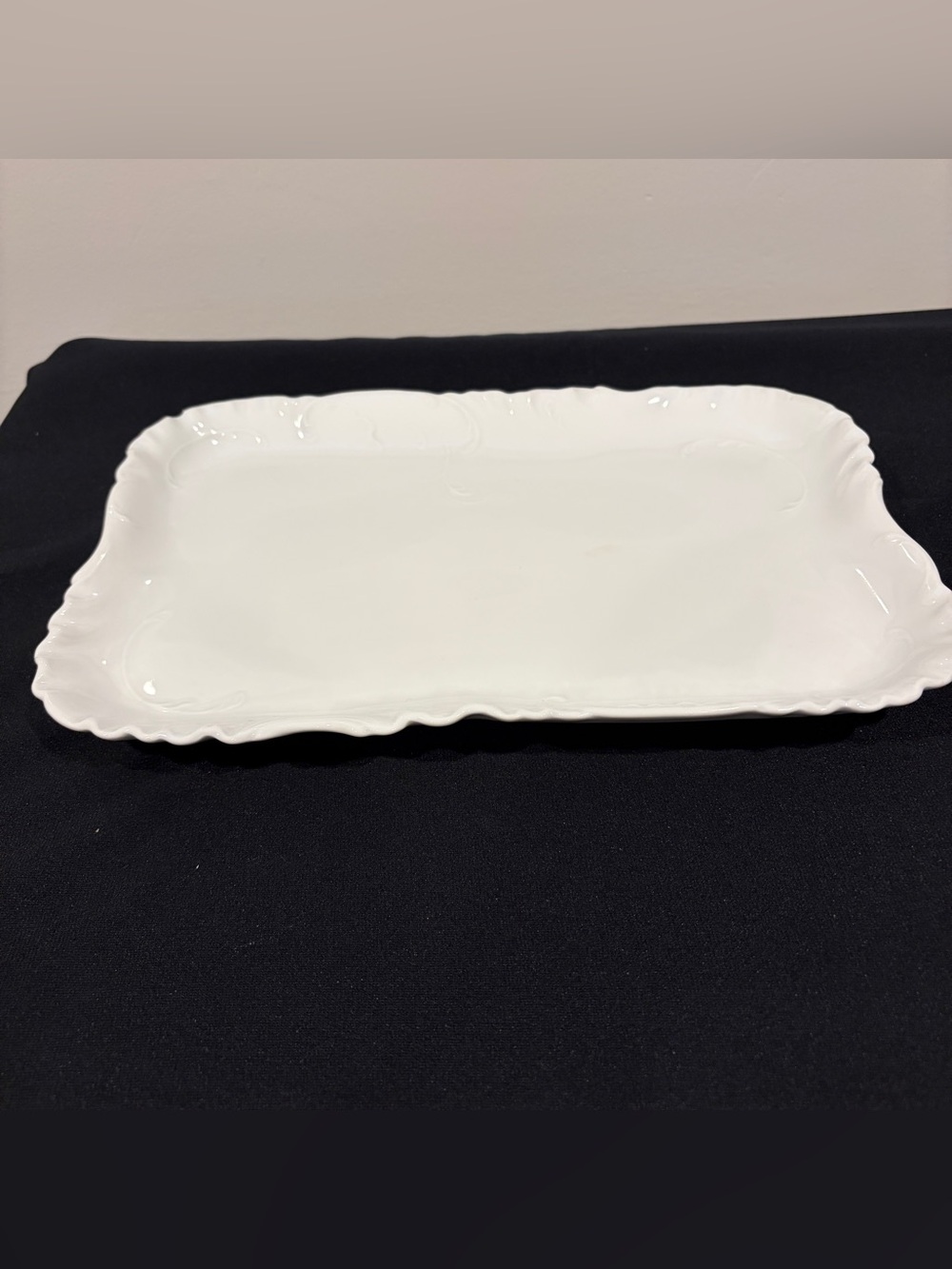 HAVILAND LIMOGES MARSEILLE RECTANGULAR TRAY, IVORY 12.25”x8"